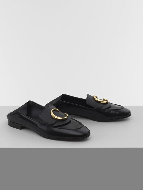 Chloé Moccasins Mujer Zapatos Negras Calfskin VJZC62178